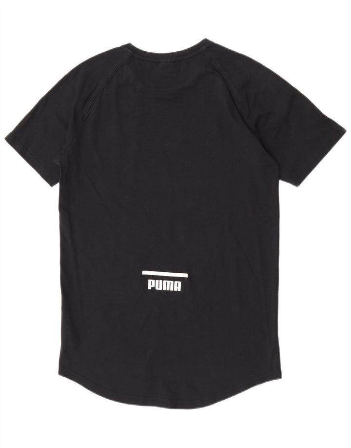 T-shirt grafica da uomo Puma Top in cotone nero medio