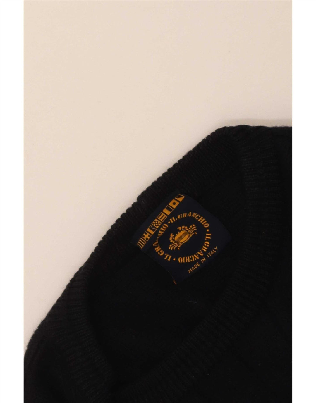 Il Granchio Maglione da uomo girocollo, maglione grande blu navy a rombi/diamante