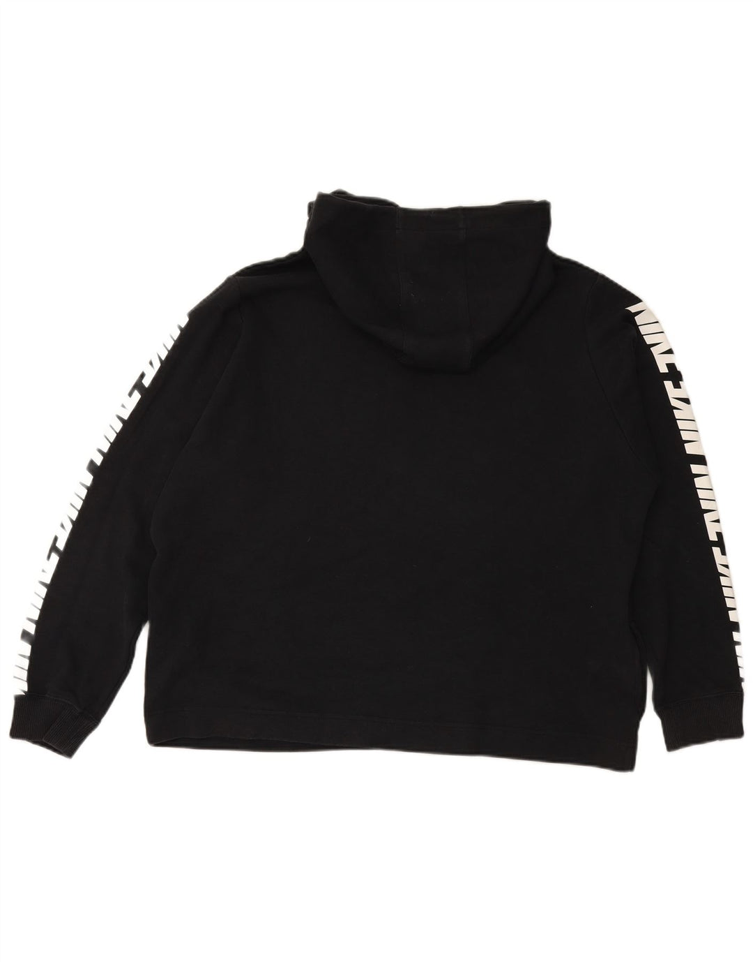 Felpa con cappuccio oversize con grafica NIKE da donna UK 18 XL in cotone nero