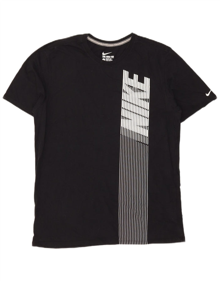 T-shirt grafica Nike da uomo con taglio atletico, grande, in cotone nero