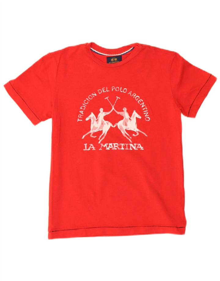 T-shirt grafica per ragazzi La Martina 9-10 anni rossa