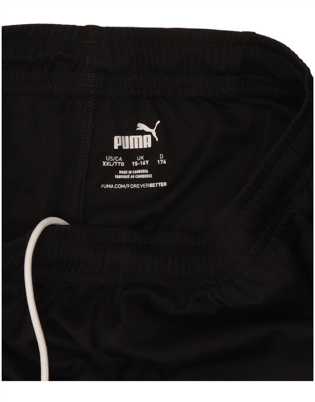 Pantaloncini sportivi Puma da ragazzo 15-16 anni in poliestere nero