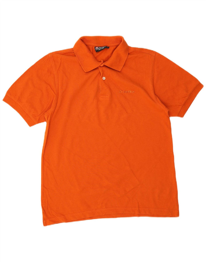 Polo da uomo Lotto Large in cotone arancione