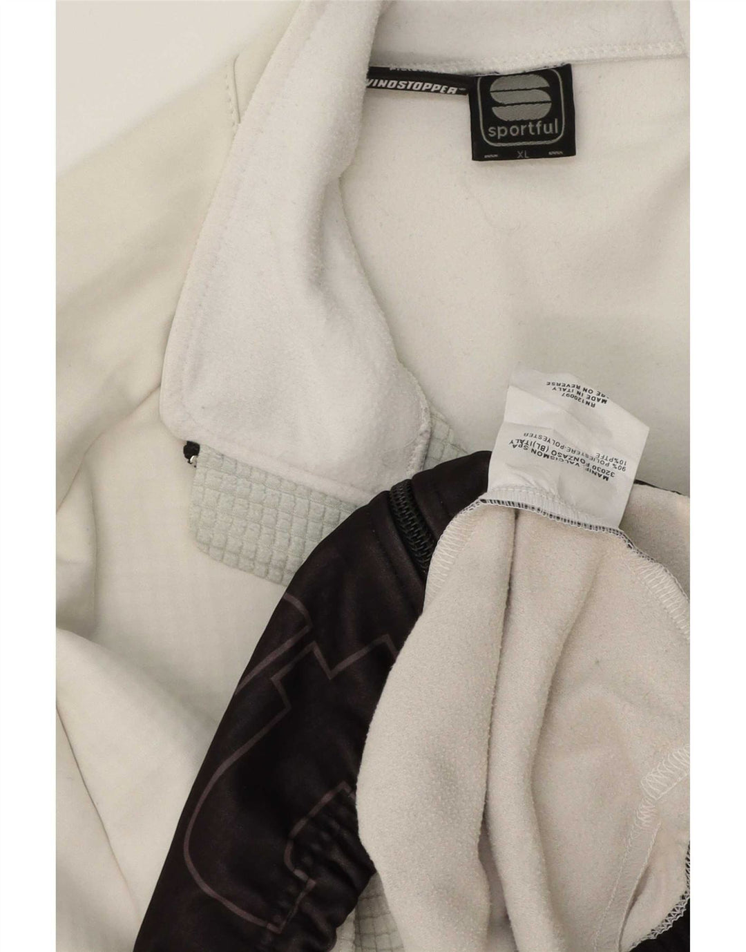 Giacca sportiva da uomo con grafica Sportful XL in poliestere color block bianco