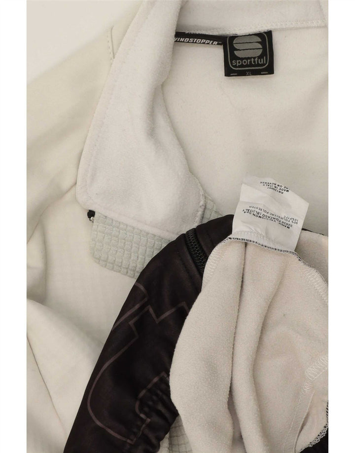 Giacca sportiva da uomo con grafica Sportful XL in poliestere color block bianco
