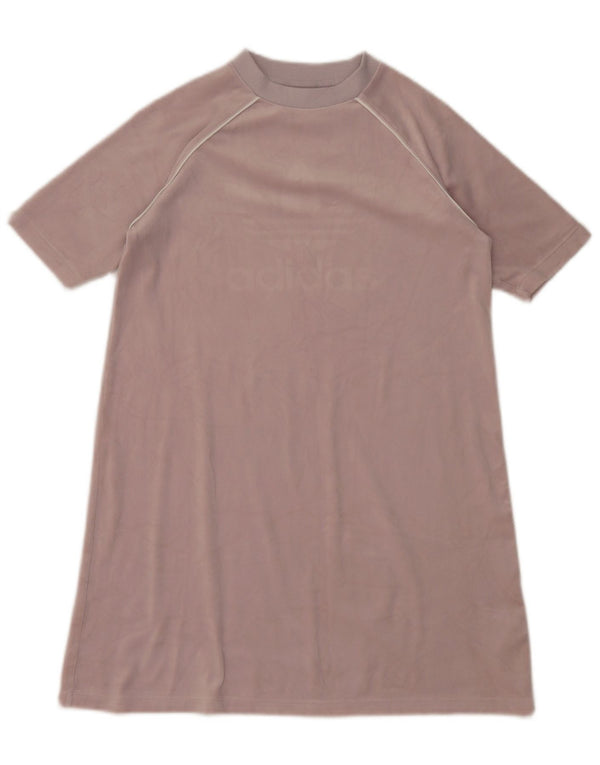 Abito t-shirt con vestibilità ampia grafica da donna Adidas UK 6 XS poliestere viola