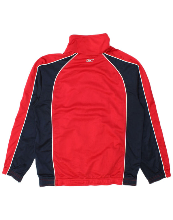 Giacca da tuta da donna Reebok UK 14 Medium Red Colourblock Poliestere