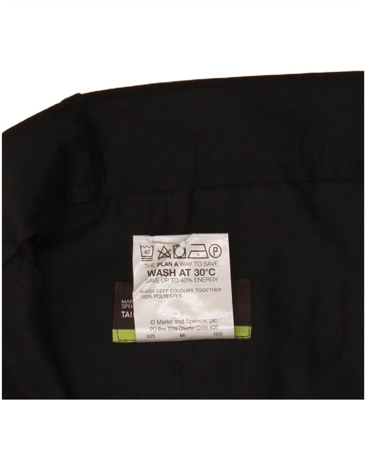 Pantaloni chino dritti da uomo Marks & Spencer W38 L31 poliestere nero