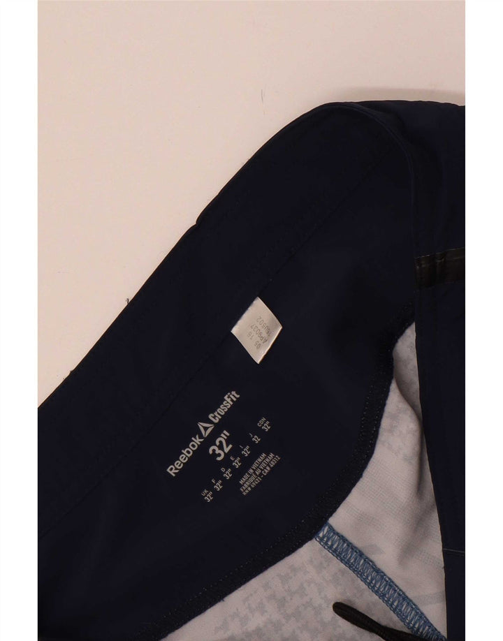 Pantaloncini da bagno Reebok Cross Fit da uomo con grafica blu medio geometrico