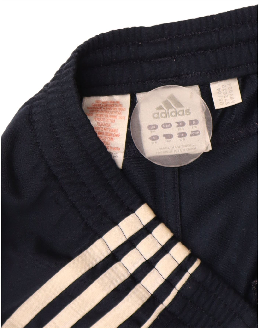 Pantaloni da tuta da uomo Adidas medi in poliestere blu navy