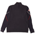 Maglione da uomo con collo alto grafico Adidas, maglione grande, in acrilico blu navy