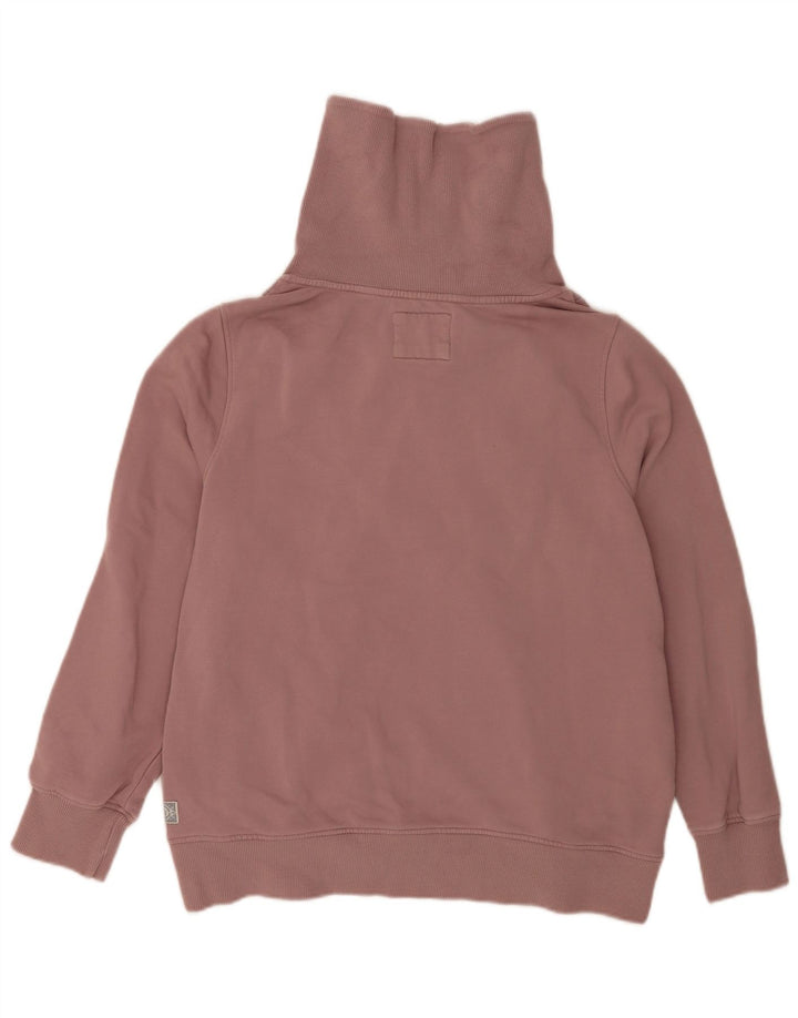 Felpa oversize con zip e collo da donna Fat Face, taglia UK 16, grande rosa