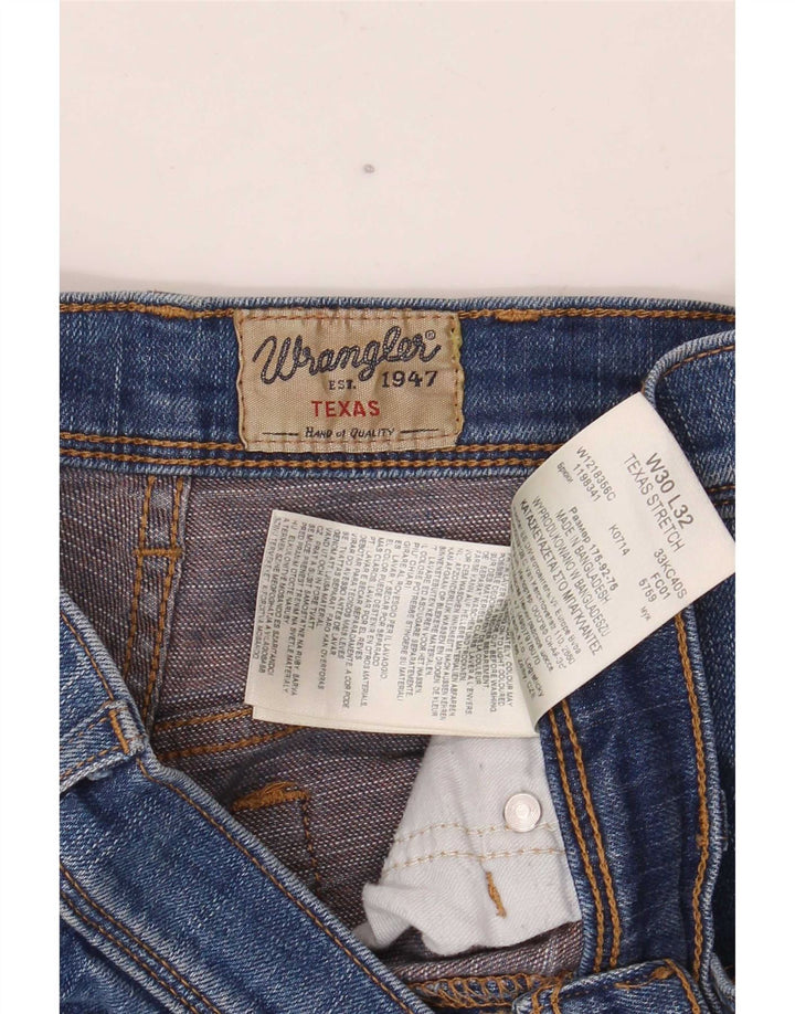 Jeans dritti elasticizzati Texas Wrangler da uomo W30 L32 cotone blu