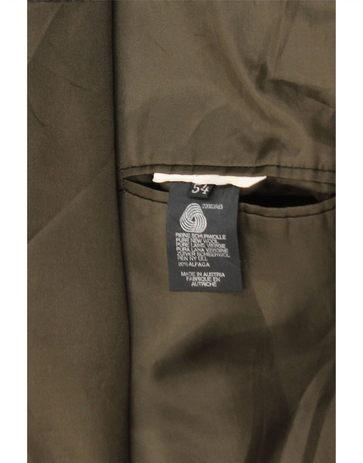 Steinbock Giacca blazer a 2 bottoni da uomo EU 54 2XL Lana nuova kaki