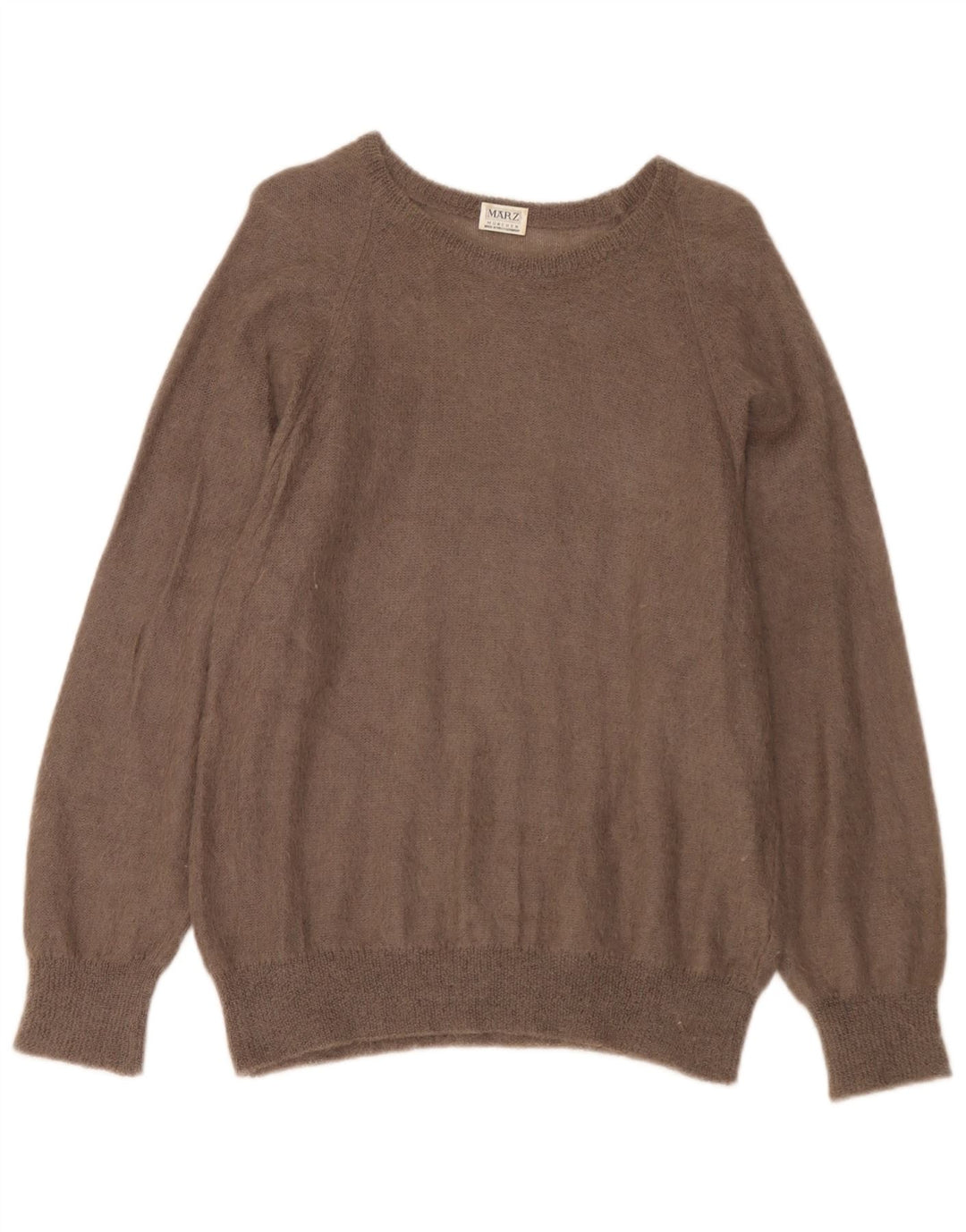 Maglione maglione con scollo a barca da donna Marz UK 16 grande marrone