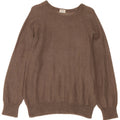 Maglione maglione con scollo a barca da donna Marz UK 16 grande marrone