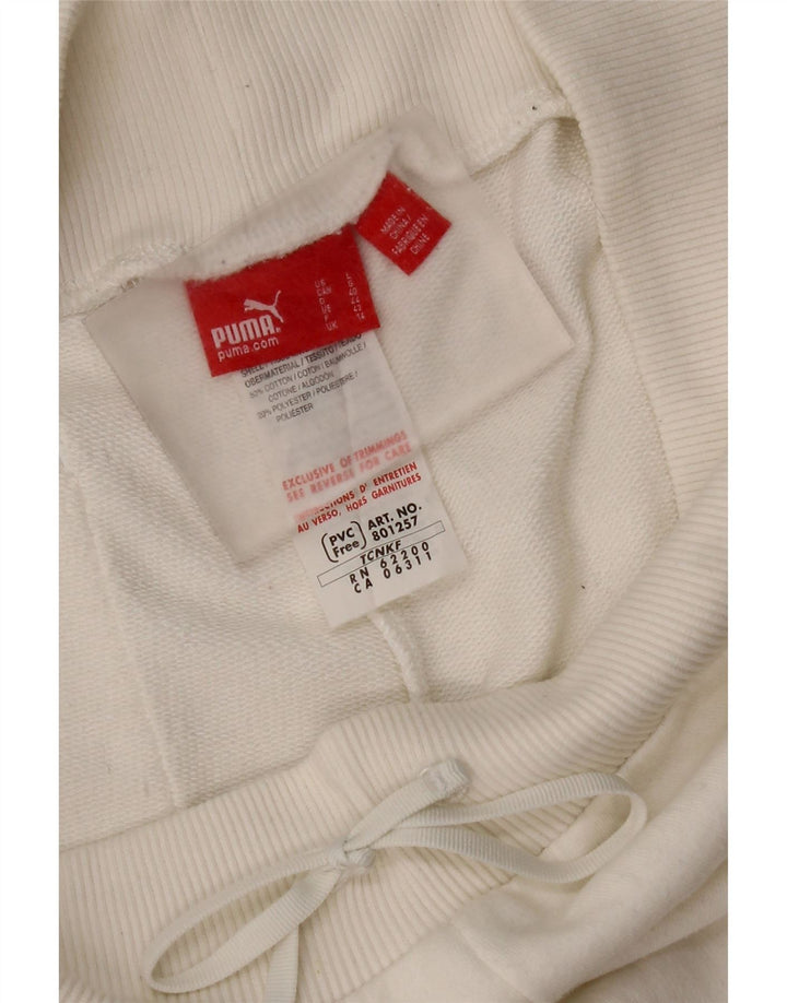 Pantaloni della tuta da donna Puma UK 14 Large White Cotton