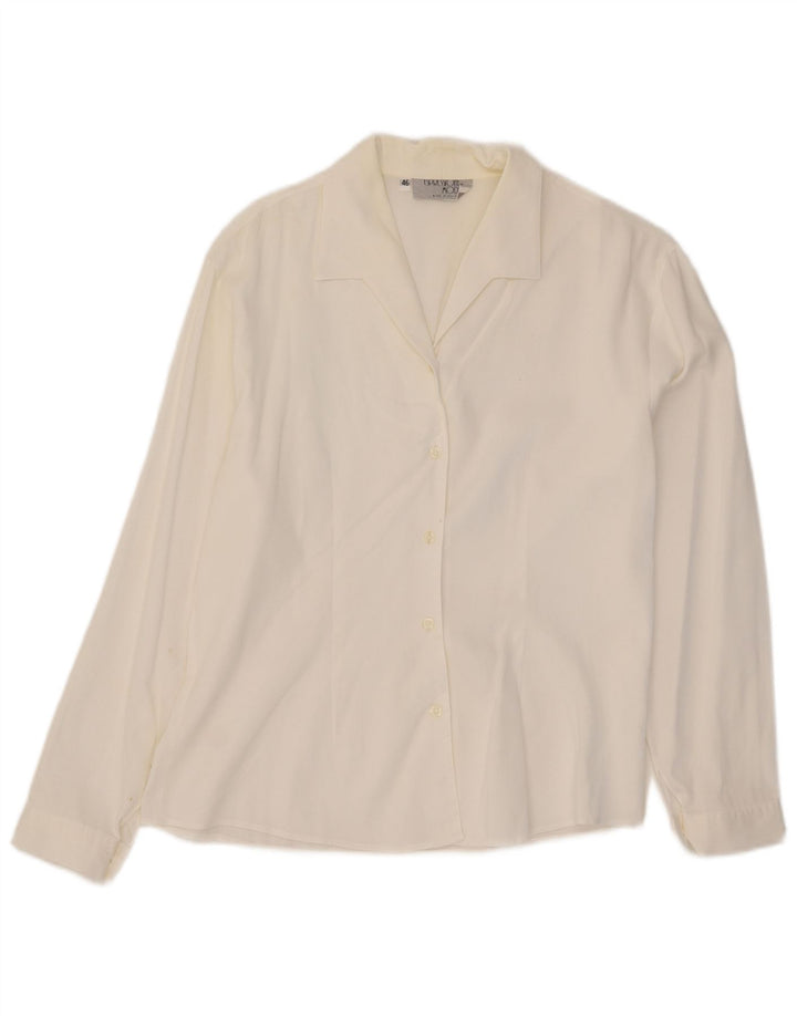 Camicia vintage da donna UK 16 grande bianca