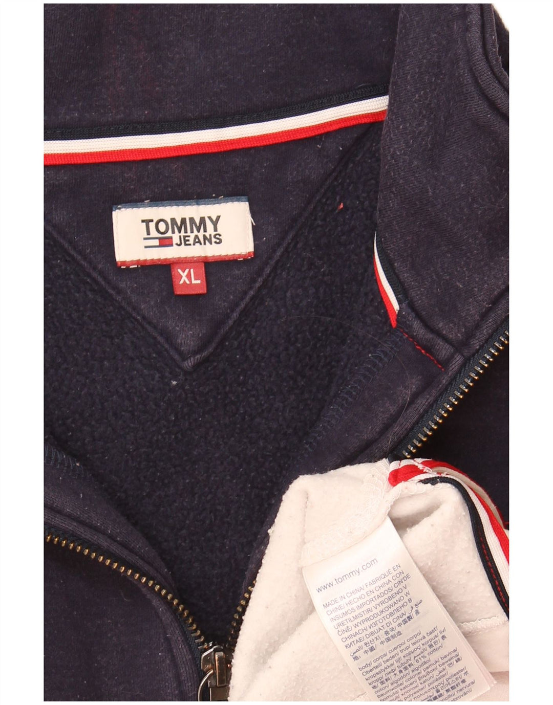 Tommy Hilfiger Donna Crop Felpa Maglione UK 18 XL Multicolore