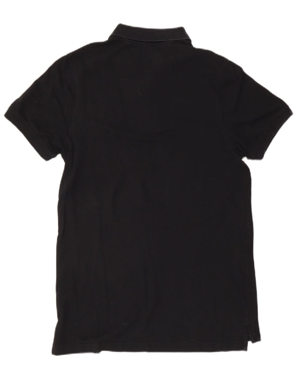 Tommy Hilfiger Mens Slim Fit Polo Shirt XL Black Cotton
