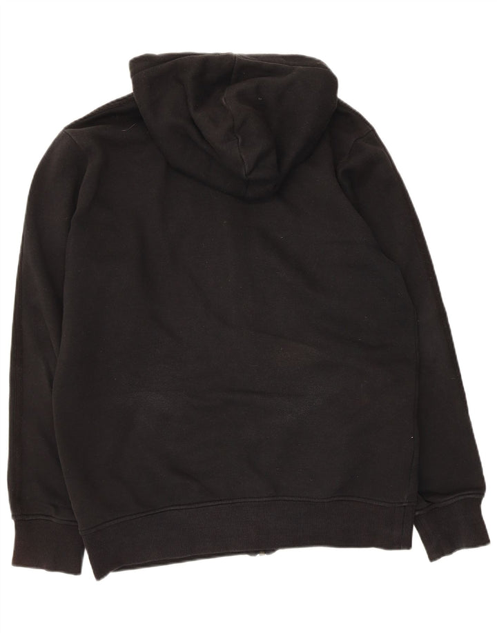 Maglione con cappuccio e zip Adidas da uomo in cotone nero medio