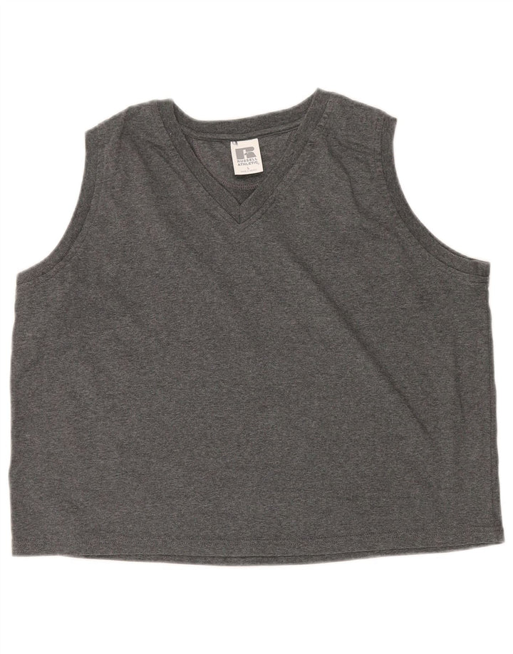 Canotta da donna RUSSELL ATHLETIC UK 16 grande cotone grigio