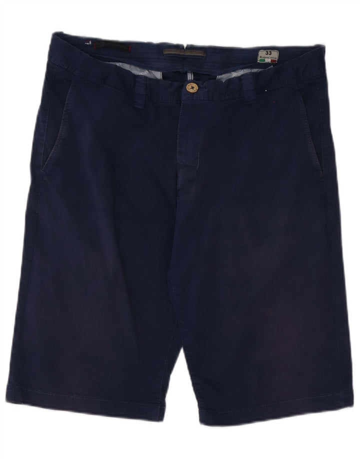 Pantaloncini chino vintage da uomo W33 cotone blu navy medio
