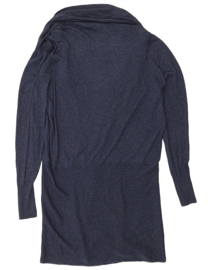 Maglione da donna Marks & Spencer con collo a scialle UK 16 grande blu navy