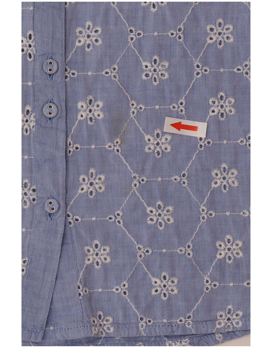 Camicia a maniche corte da donna White Stuff UK 12 Cotone floreale blu medio