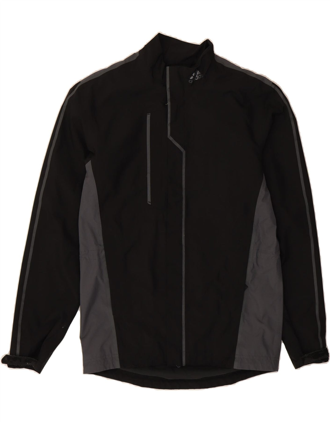 ADIDAS Mens Rain Jacket UK 36 Small Black Colourblock Polyester Vintage Adidas and Second-Hand Adidas from Messina Hembry 