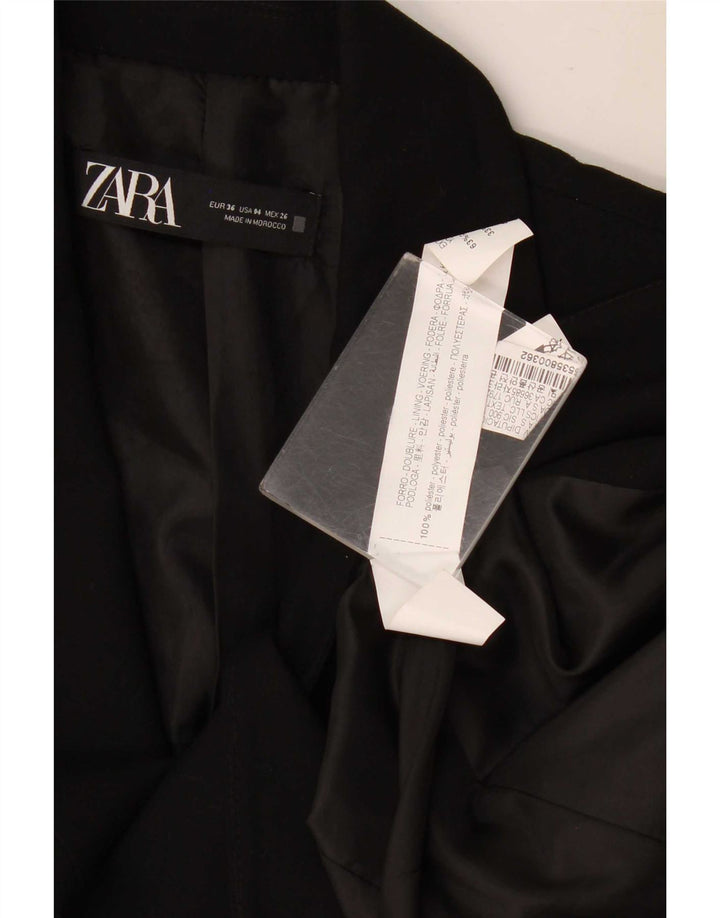 Giacca blazer a 1 bottone da donna Zara EU 36 XS poliestere nero