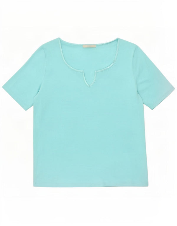 T-shirt da donna Marks & Spencer Top UK 14 poliestere turchese medio