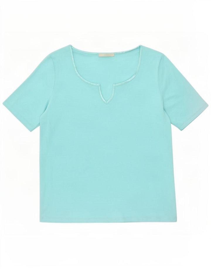 T-shirt da donna Marks & Spencer Top UK 14 poliestere turchese medio