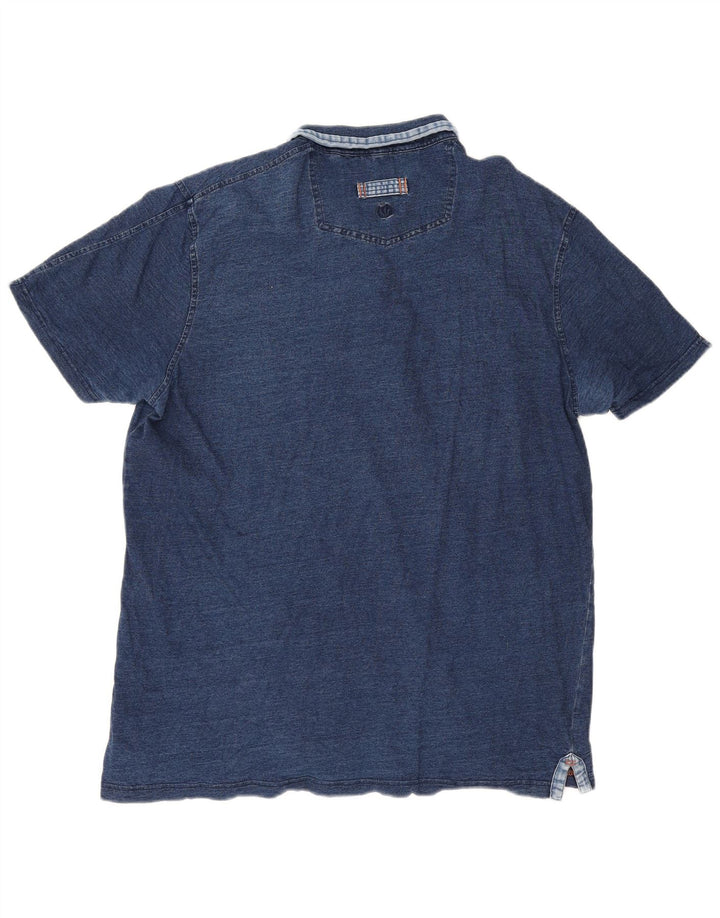 Polo da uomo Fat Face XL in cotone blu navy