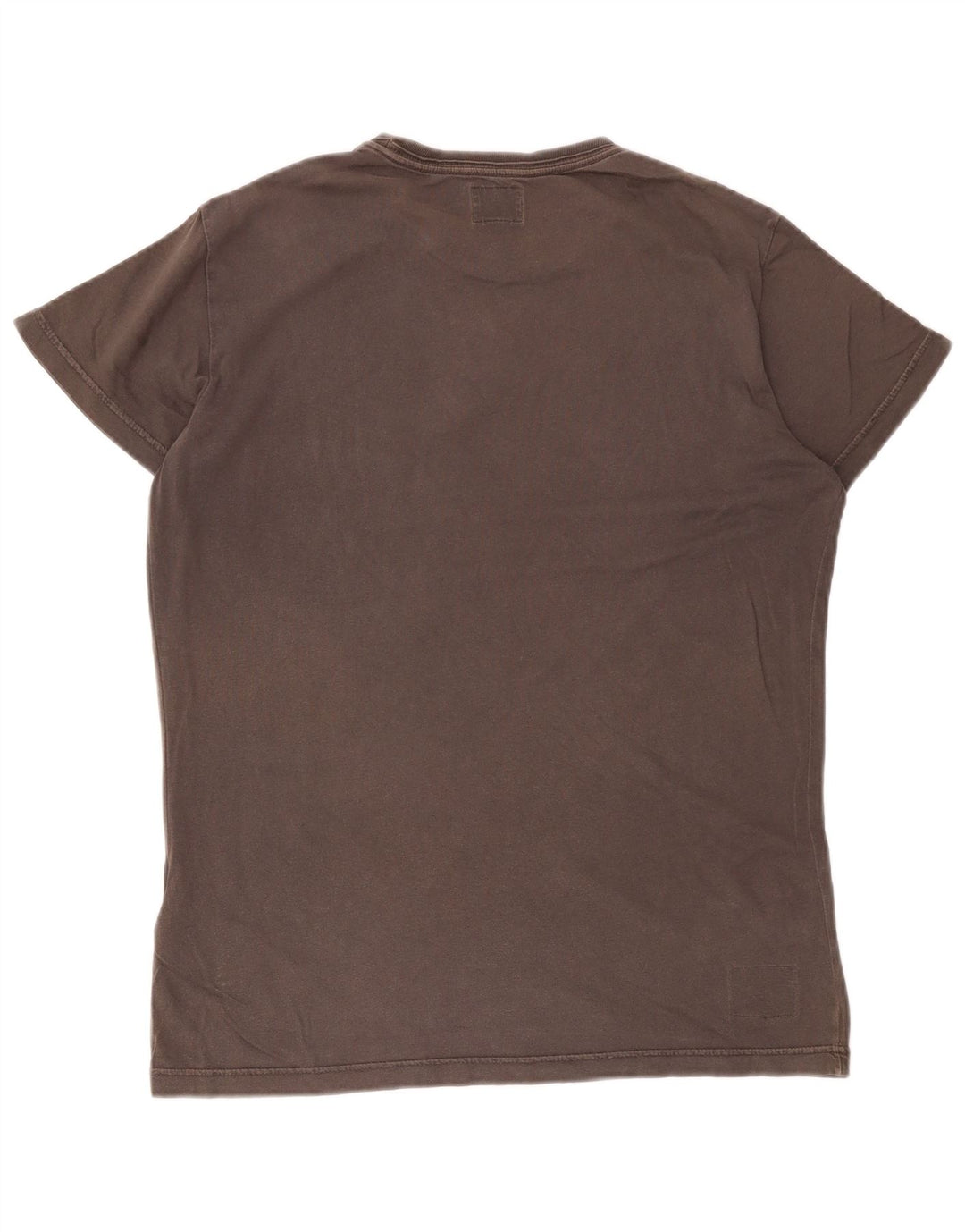 T-shirt grafica da uomo Diesel Top grande in cotone grigio