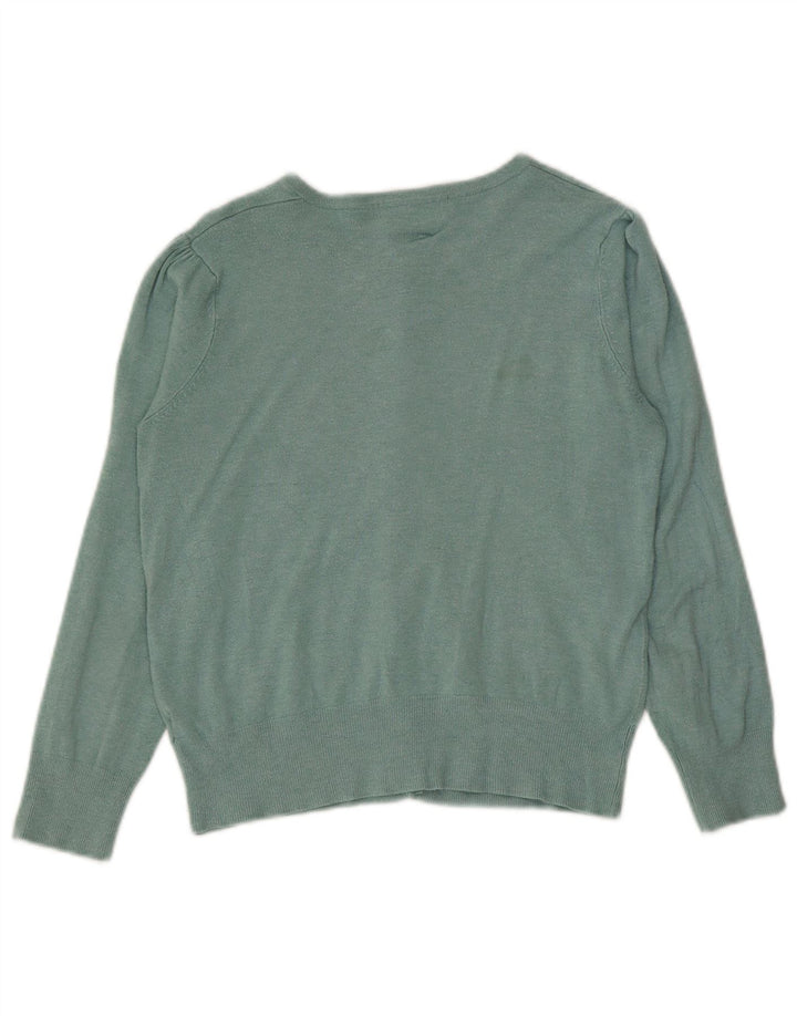 Maglione cardigan da donna Marks & Spencer UK 12 Viscosa verde medio