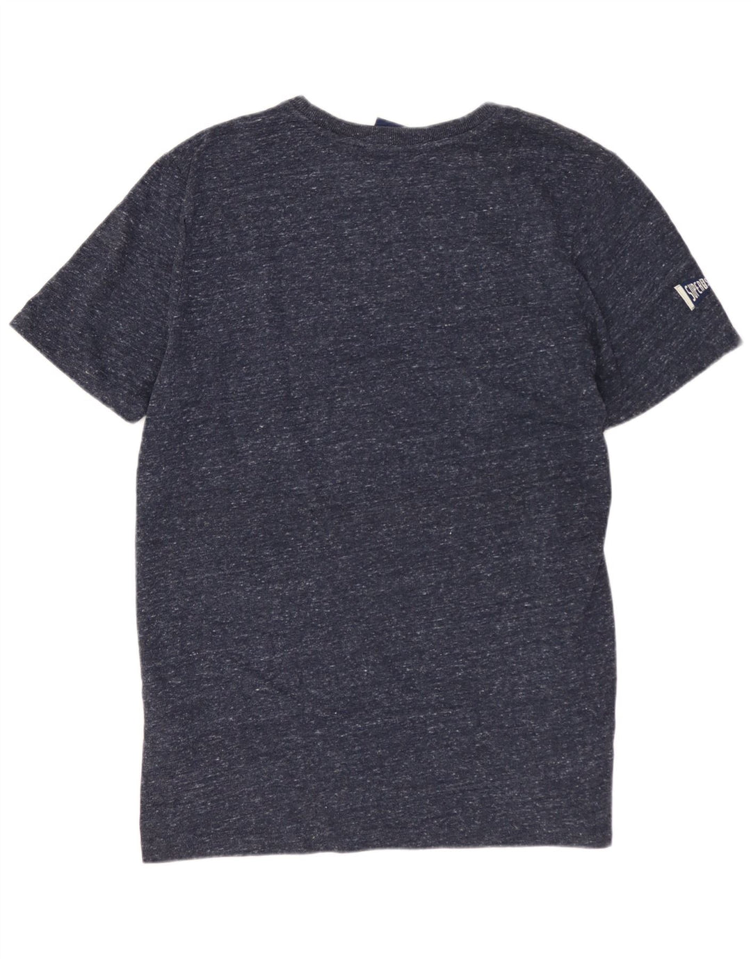 T-shirt grafica da uomo SUPERDRY Top in cotone chiazzato blu navy medio