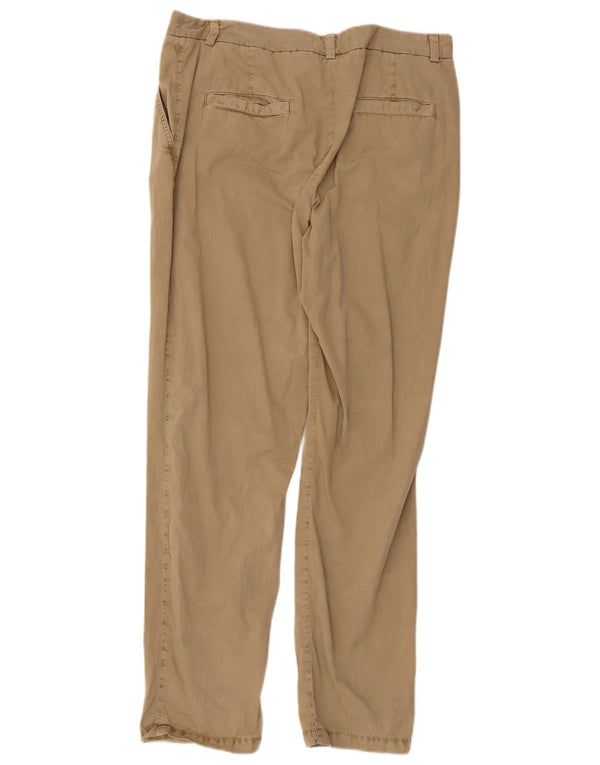 Pantaloni chino dritti da donna Marks & Spencer UK 14 Large W32 L29 Beige