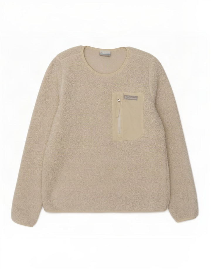Maglione in pile da donna Columbia UK 10 piccolo poliestere bianco