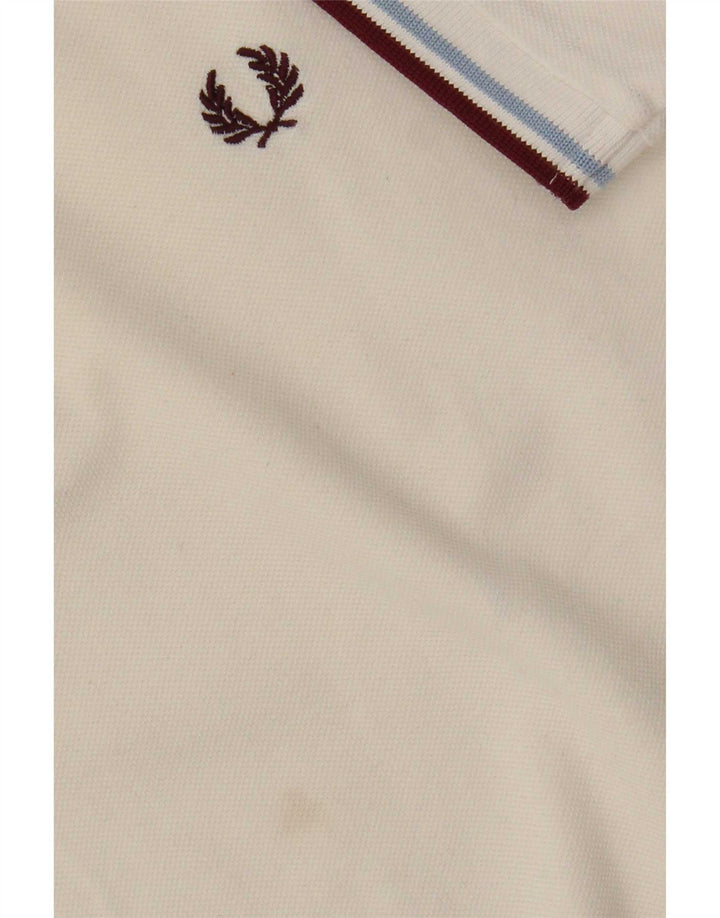 Polo da uomo Fred Perry grande in cotone bianco