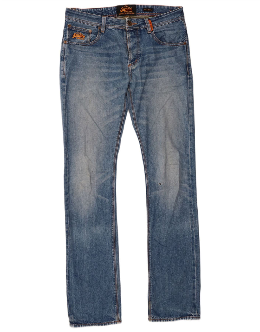 Jeans slim da uomo Superdry Officer W32 L34 in cotone blu