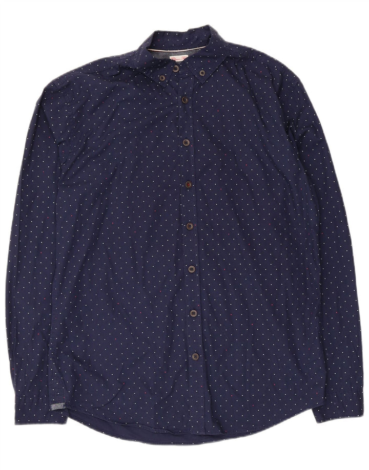 Camicia Joules da uomo dalla vestibilità classica, blu navy medio maculato