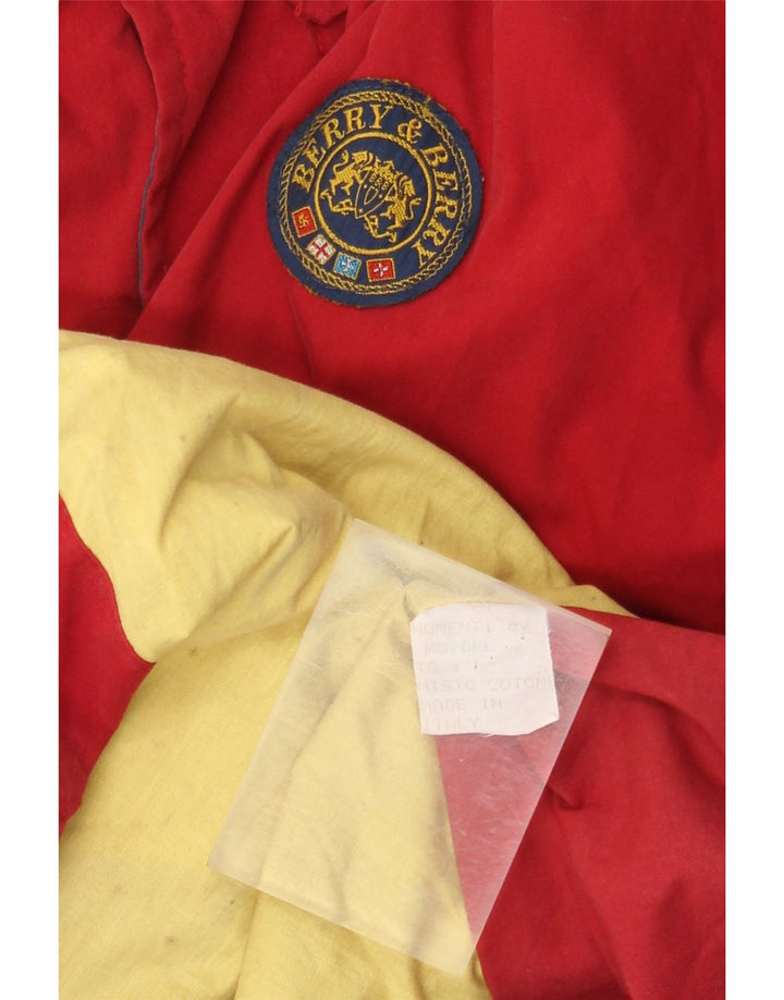 Giacca utility da uomo vintage UK 40 grande cotone rosso