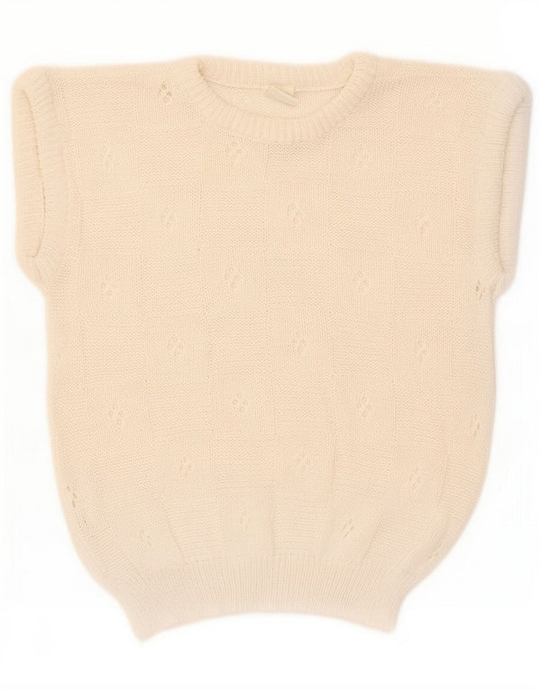 Creazioni Canotta da donna Canotta UK 14 Medio Bianco sporco Cotone