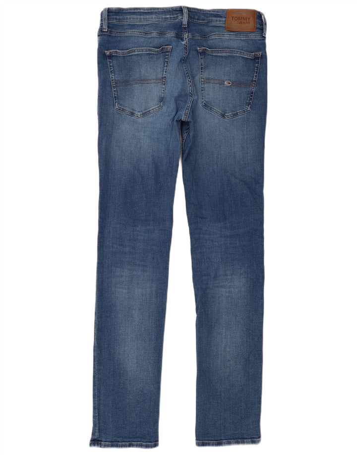 Jeans slim da uomo Tommy Hilfiger W34 L34 cotone blu
