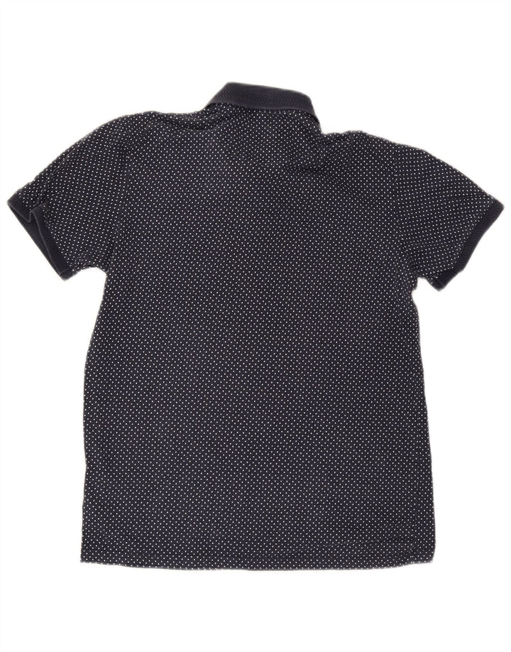 Polo da uomo Ted Baker taglia 3 media cotone maculato blu navy