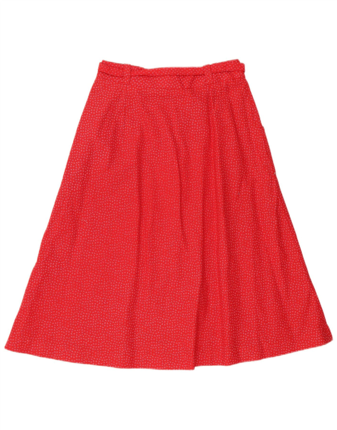 Gonna a trapezio da donna vintage IT 42 media W28 rossa floreale