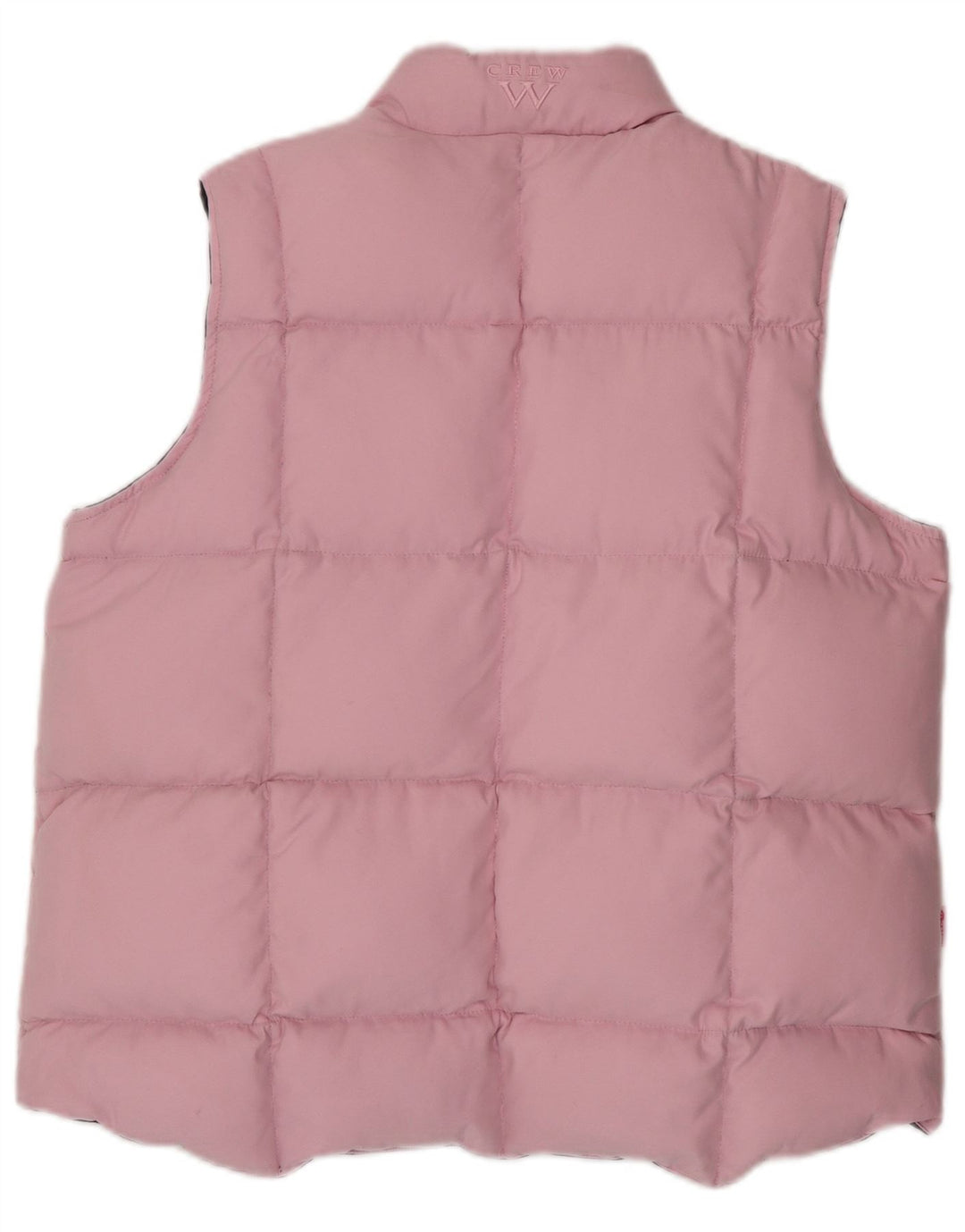 CREW CLOTHING Gilet imbottito reversibile da donna UK 16 grande poliestere rosa