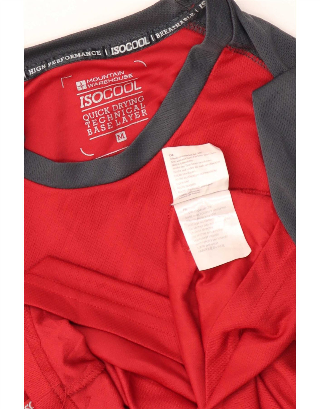 Mountain Warehouse Maglia IsoCool da uomo a maniche lunghe, colore rosso medio