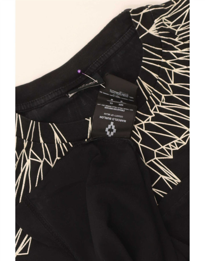 T-shirt grafica da uomo Marcelo Burlon Top in cotone nero medio